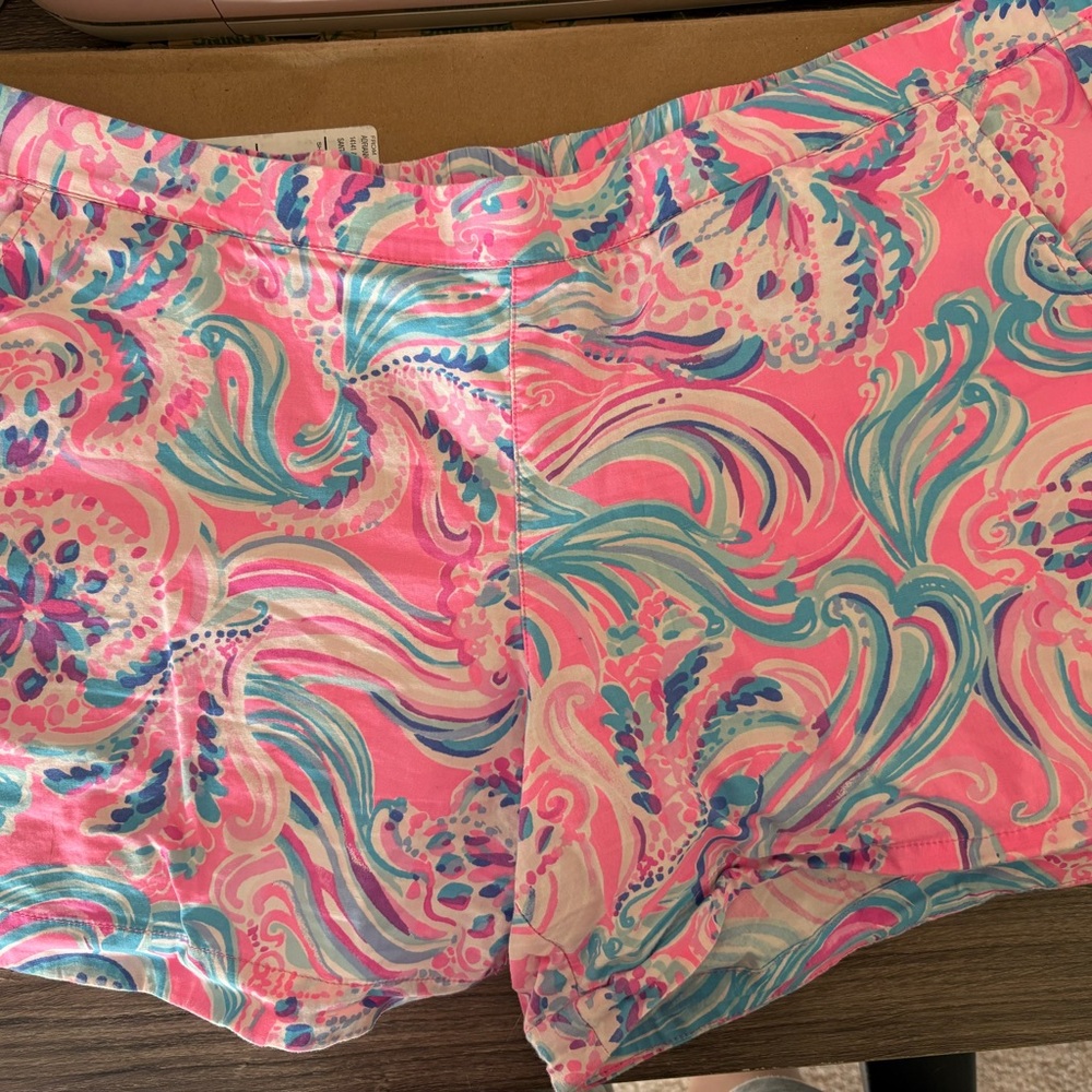 Lilly Pulitzer Pink and Blue Swirl Shorts